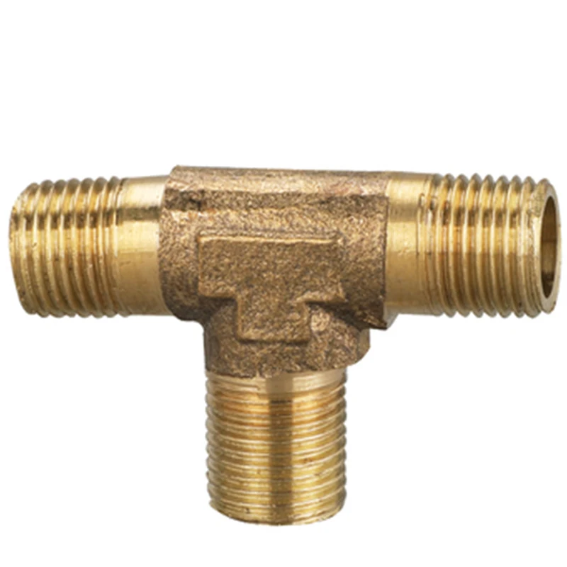 

Brass Pipe Fittings 90 Degree T-shaped Outer Screw Elbow Outer Screw Tee 1/8"1/4"3/8"1/2"Water Oil and Gas Adapter