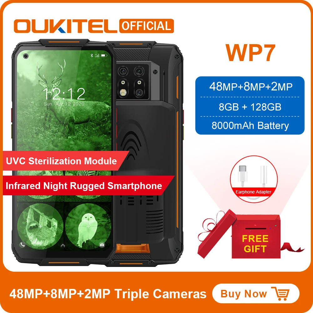 Смартфон OUKITEL WP7 8+128ГБ | Мобильные телефоны и аксессуары