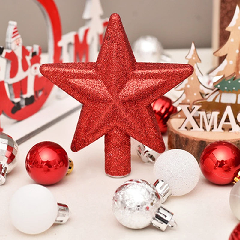 

New 30Pcs Christmas Ornaments Multi-Specifications Christmas Ball Tree Top Star Gift Box Set Christmas Tree Pendant Wholesale