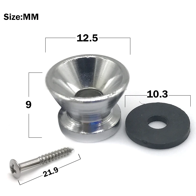 10 шт. замок для гитарного ремня металлическая гитара Кнопка акустической