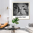 Черно-белые винтажные постеры и принты в скандинавском стиле портрет Сальвадора Дали фотография на холсте фотография