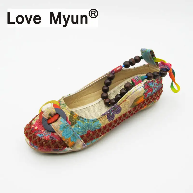 Женские повседневные туфли на плоской подошве лоферы ручной работы с ремешками