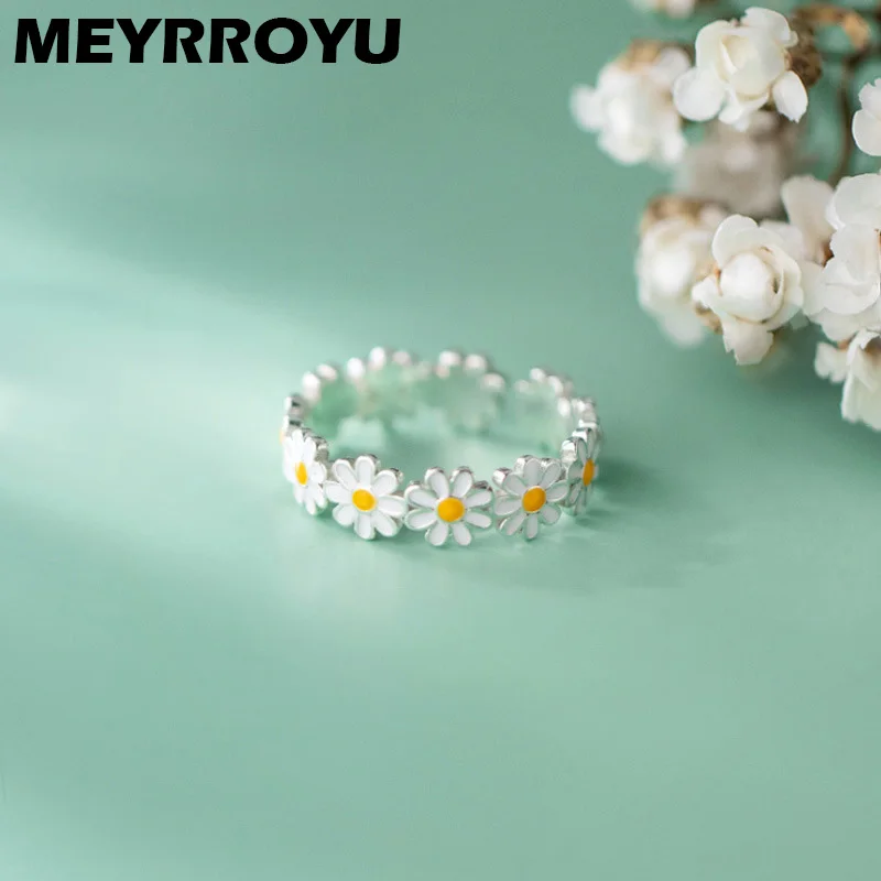 MEYRROYU 925 пробы Серебряный Новый корейский стиль Маленькая фотография кольцо с