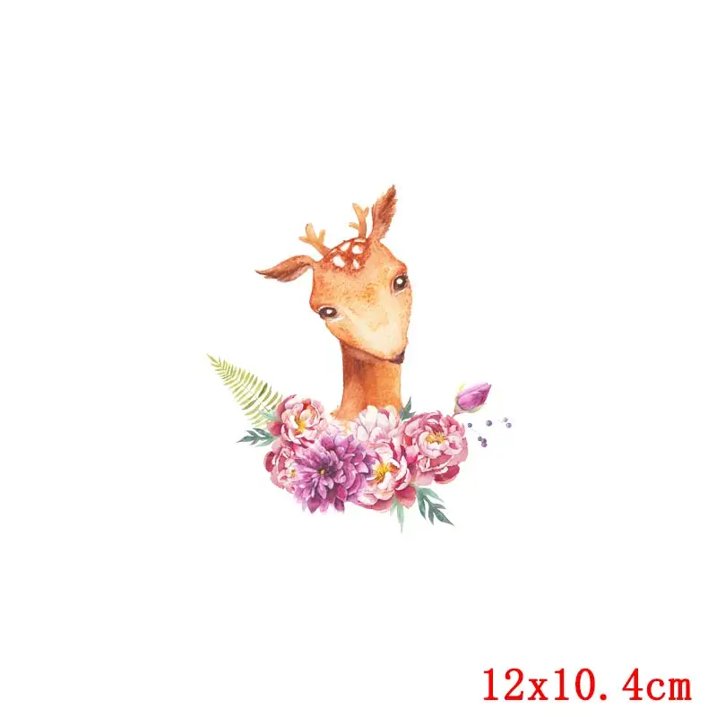 Термонаклейки для одежды лев тигр слон аниме милый Кот патч наклейки термо на