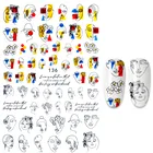 1 шт. Мультяшные наклейки для ногтей с маленьким медведем, абстрактные наклейки для ногтей, летнее украшение для ногтей