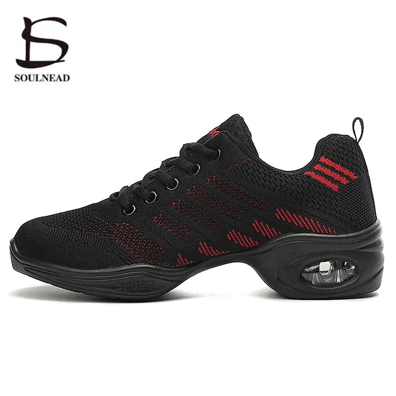 Женские кроссовки для джаза мягкая подошва дышащие легкие современных танцев