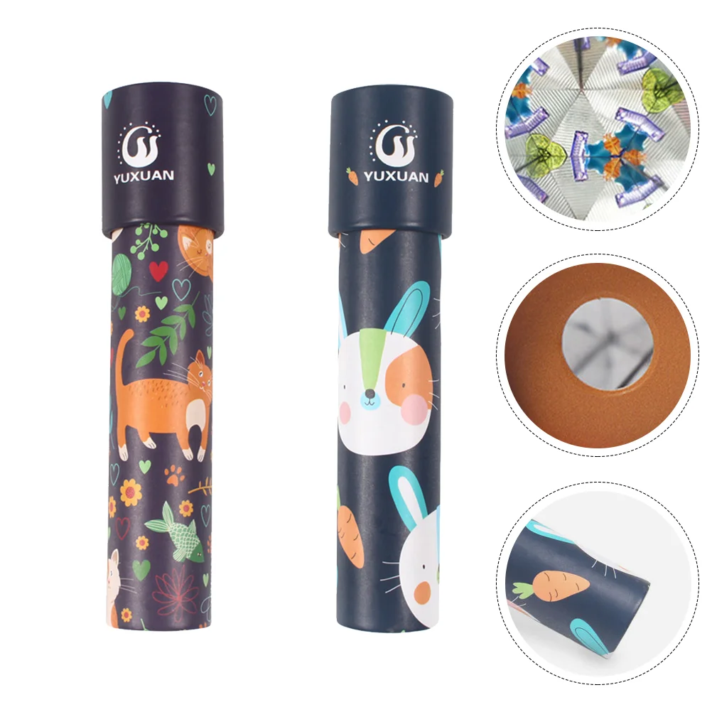 

2 шт., портативные Мультяшные калейдоскопы