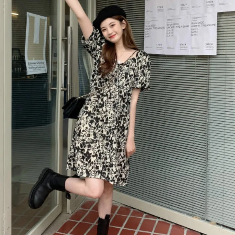 

Print Dresses for Women Floral A Line dress Summer Spring Bohemian Beach Outing Casual Saida De Praia Vestidos Mujer Verano 2021