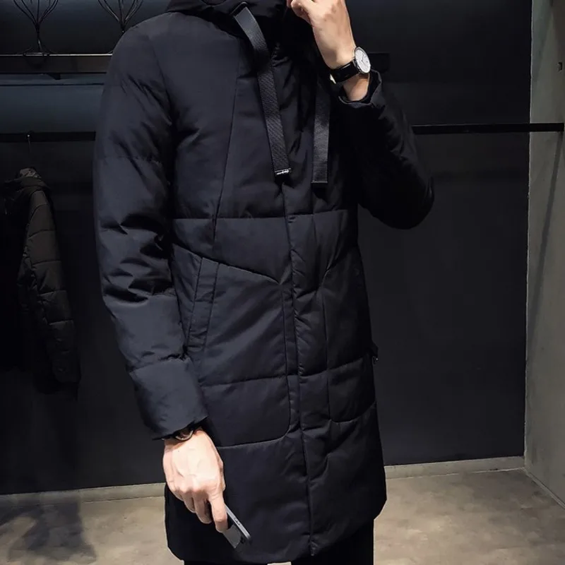 

Fashion Winter Jacket Men Long Thick Warm Parka Coats Mens High quality Hooded Jacket Black Grey 5XL High Quality Brand Clothing