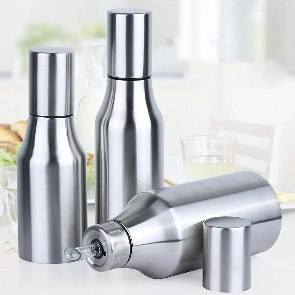 

304 Stainless Steel Oil Pot Dust Proof And Leak Proof Edible Oil Bottle 500ml 700ml 1000ml