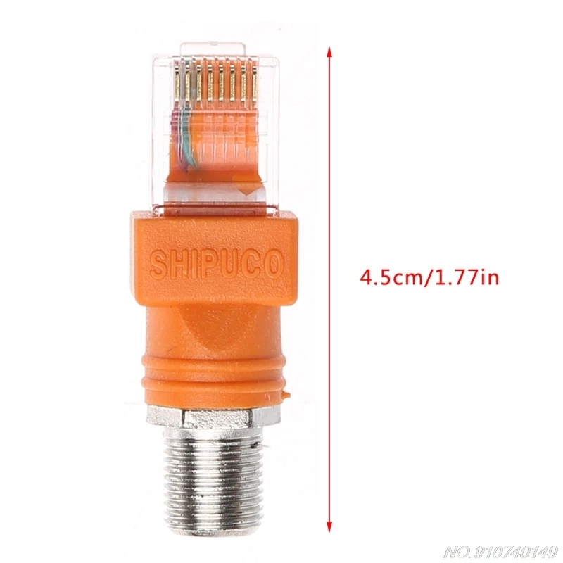 

F Female To RJ45 Male Coaxial Barrel Coupler Adapter RJ45 To RF Connector Converter D24 20 Dropshipping
