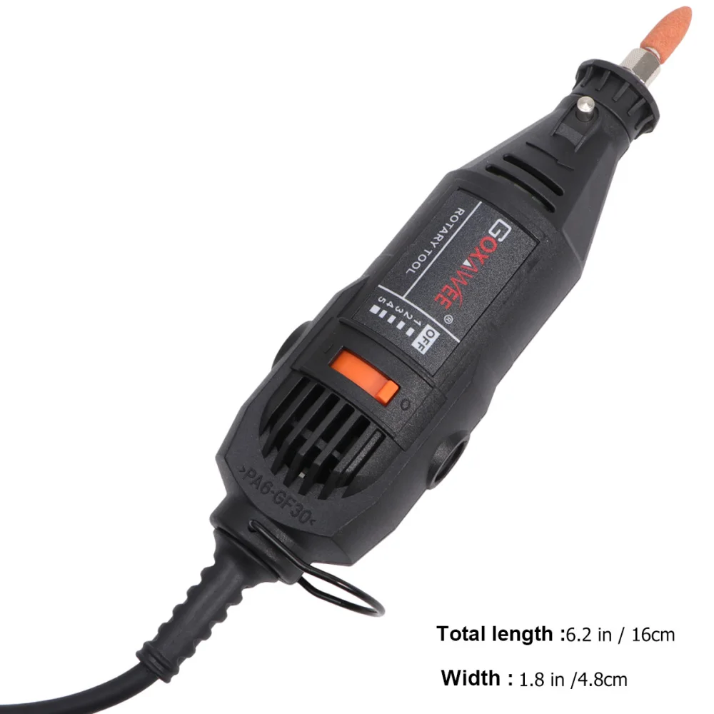 

6Pcs Professional Small Electric pen Polishing Machine DIY Engraving Pen Miniature Carving Pen with US Plug (Black)