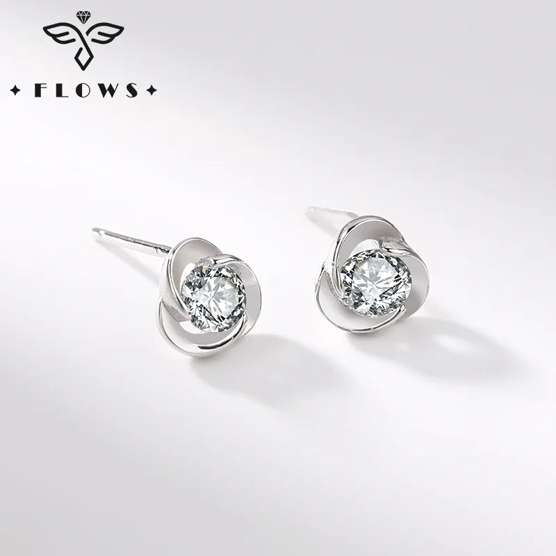 

Silver 925 Earrings Clover Female Prevent Allergy Mini Ear Bone Stud Earrings Simple Fashion Ear Piercing Jewelry