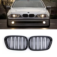 1 pair gloss black car front grill kidney grille racing grill for bmw e39 m5 5 series 1999 2003 auto accessories