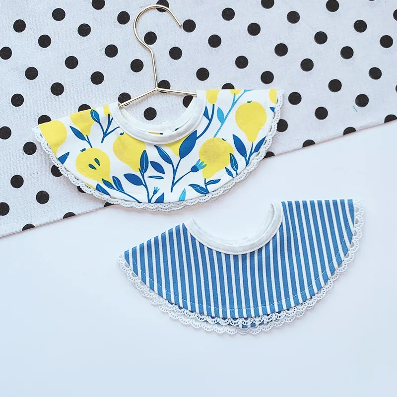 

INS Nordic Infant Baby Bibs Cotton Round WaterProof Drooling Saliva Towel Print Stripe Children Supplies