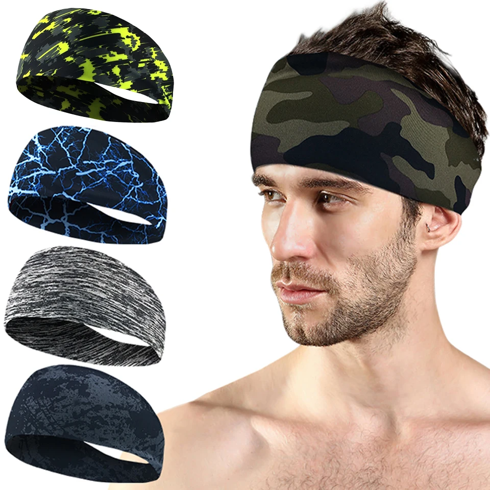 

Dayselect 1Pcs Elastic Sweatband Sport Headband For Men and Women Yoga Hair Bands Head Sweat Bands Gym Fitness