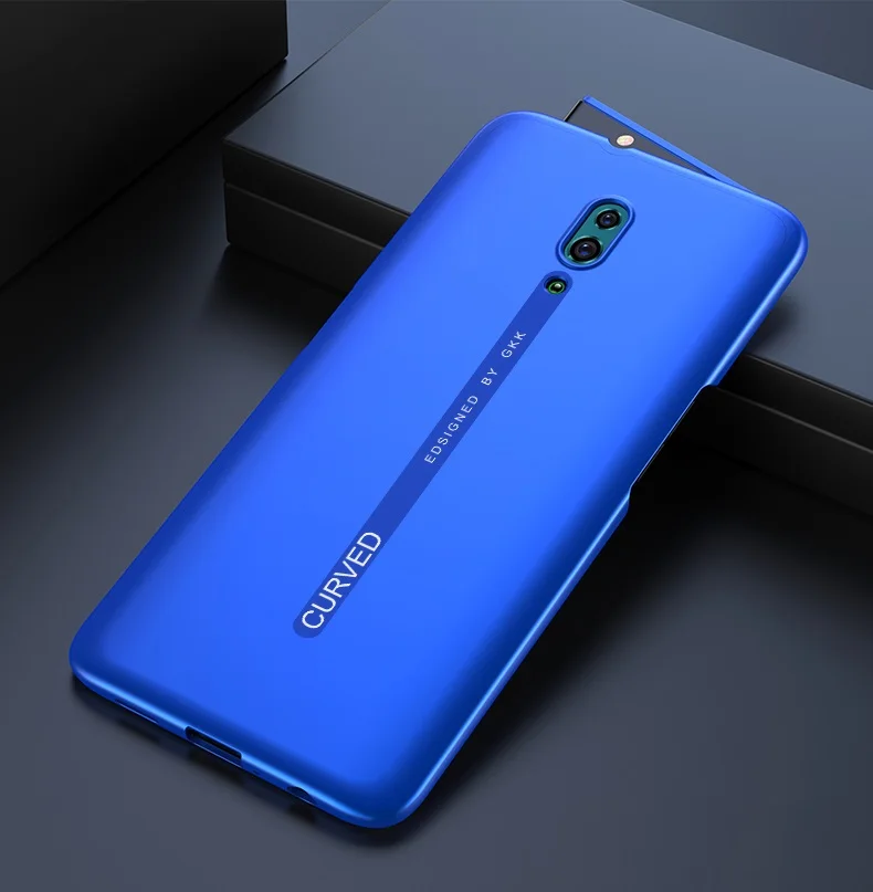 blue GKK 2 в 1 чехол для OPPO Reno Z 10X Zoom Case двойная защита противоударный Ультратонкий матовый чехол для OPPO Reno Z 10X Zoom Case - Цвет: blue