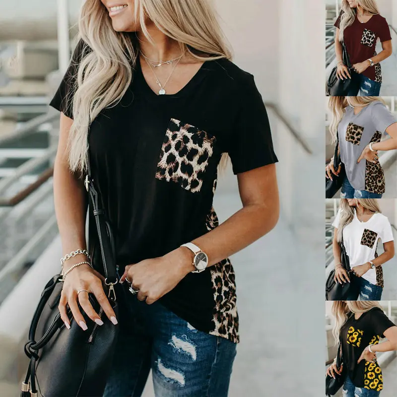 Женщины карманные с леопардовым принтом в виде цветов подсолнуха пляжное платье