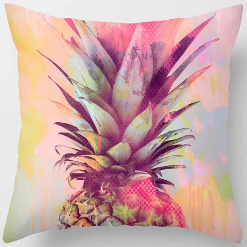 

Tropical cactus pineapple flowers plants pillow cases Helianthus annuus high quality thick square pillow covers