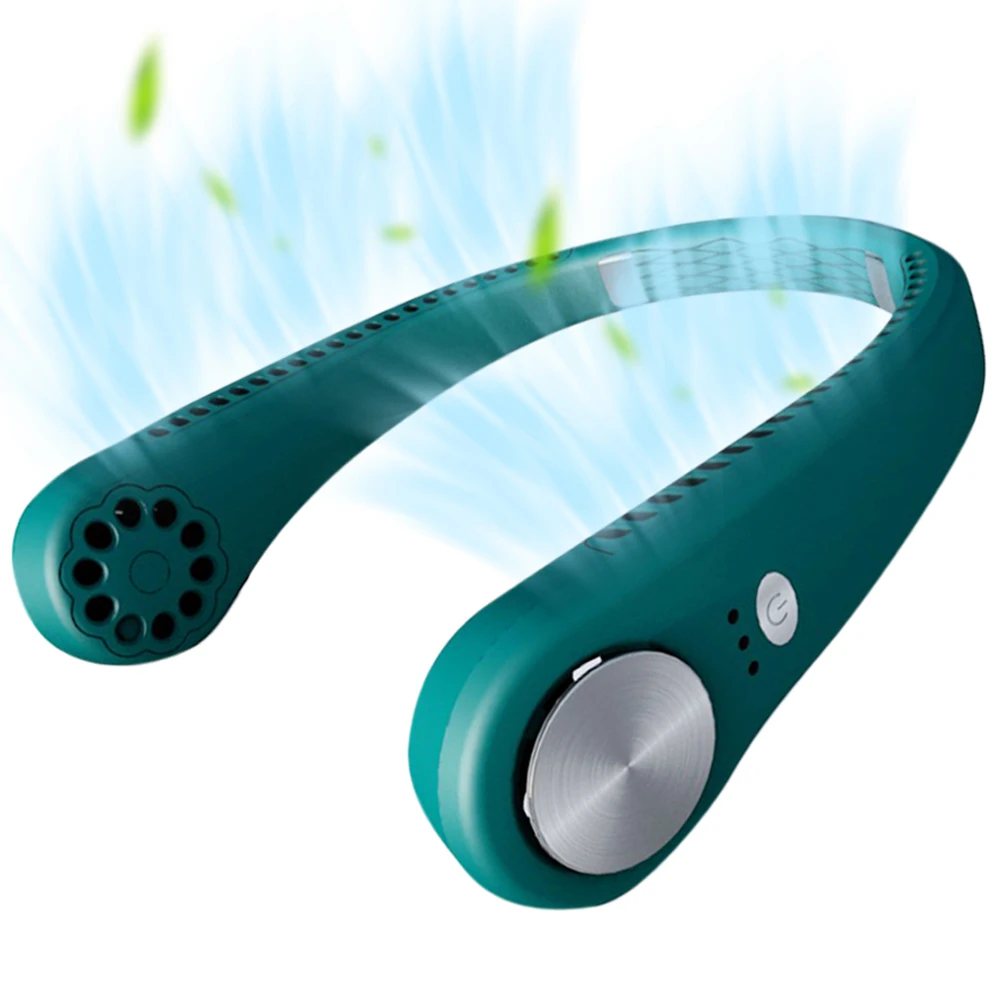 

Hand Free Mini USB Neck Fan-Rechargeable Headphone Design Wearable Neckband Fan 3 Level for Sports/Office/Outdoor