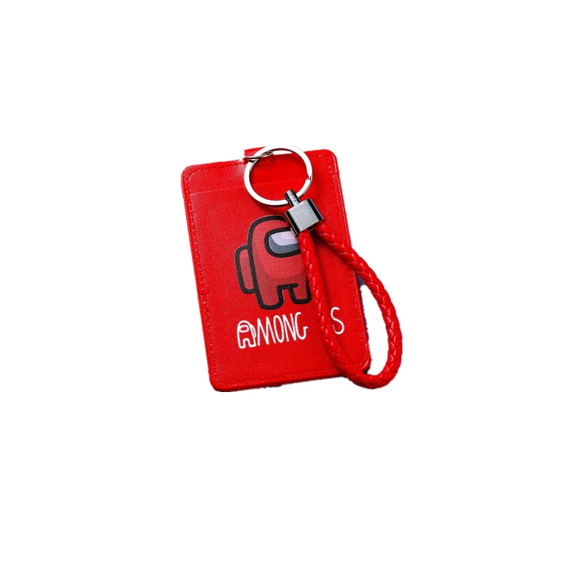 

Fashion Games Among Us Pu Leather Id Credit Bank Card Holders Students Bus Card Lanyard Visit Door Identity Badge Cards Cover