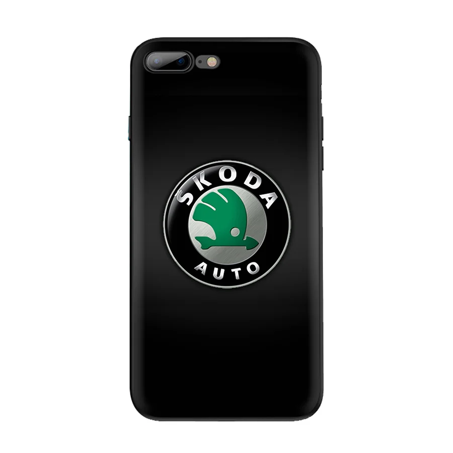 Skoda Автомобильный логотип мягкий Чехол из ТПУ для мобильного телефона для i6 6s 7 8 Plus i11 Pro X XR XS Max XR 5 5S SE - Цвет: B2