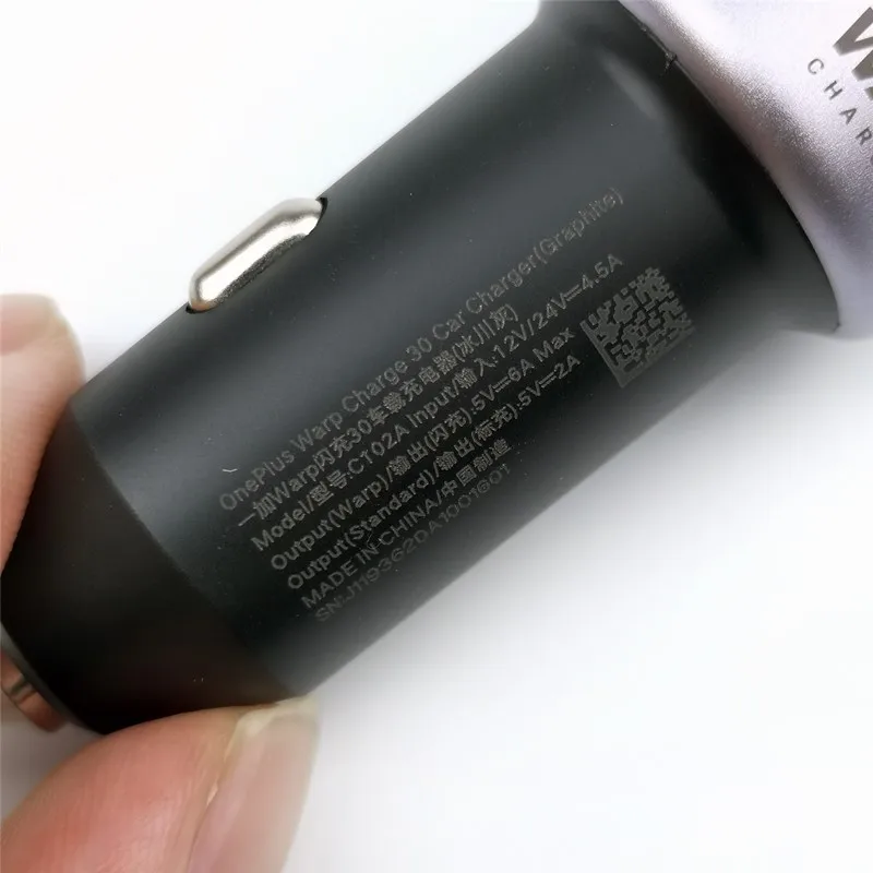 

Oneplus fast Car Charger Original Quick 5V 6A Car Usb 30W Warp Charge Adapter for one plus 8 Pro 8 7T Pro 7T 7 Pro 7 6T 6