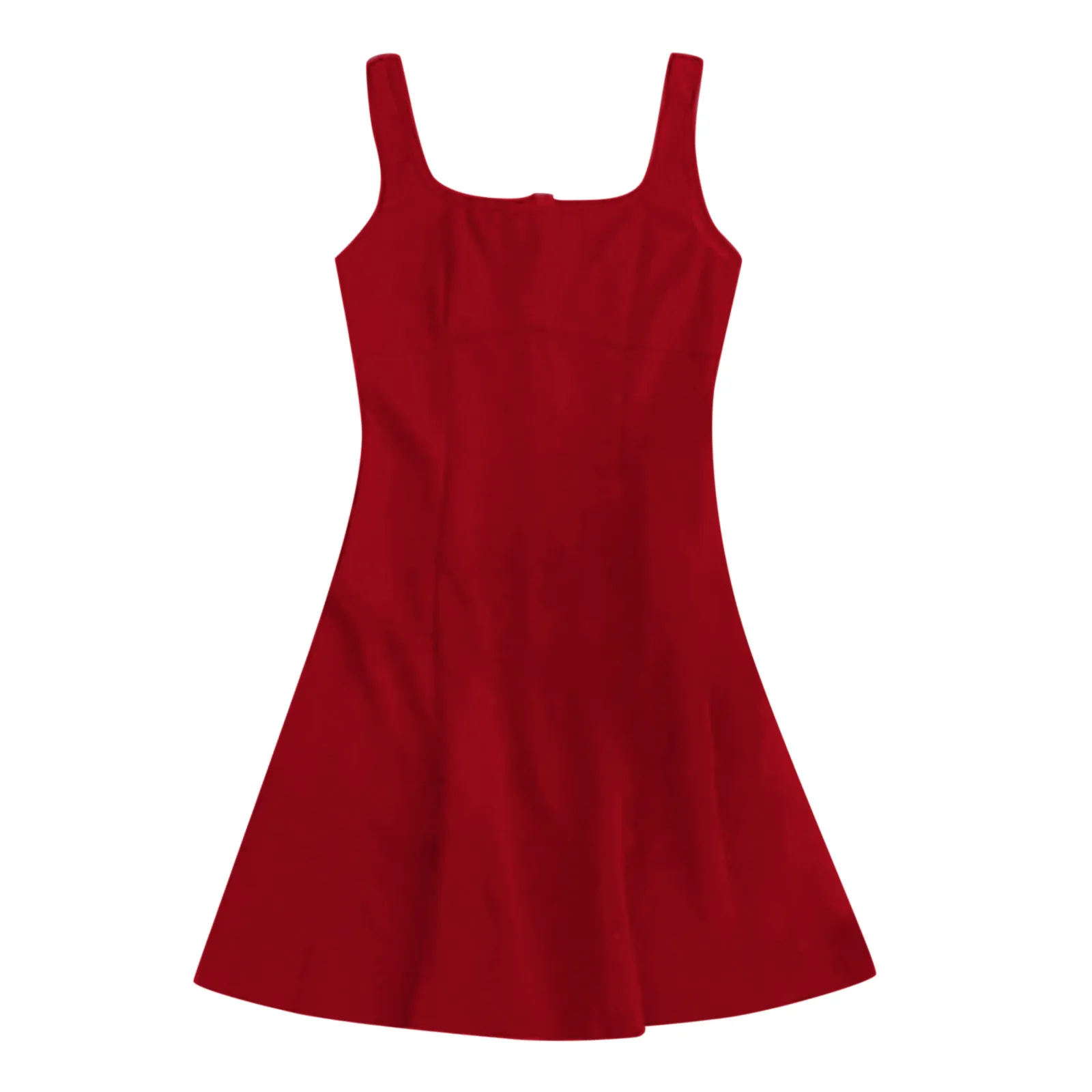 

Dresses Woman Summer 2021 Casual Solid Color Sexy Sleeveless Suspender A-line Dress Woman High Waist Mini Dress Traf#35