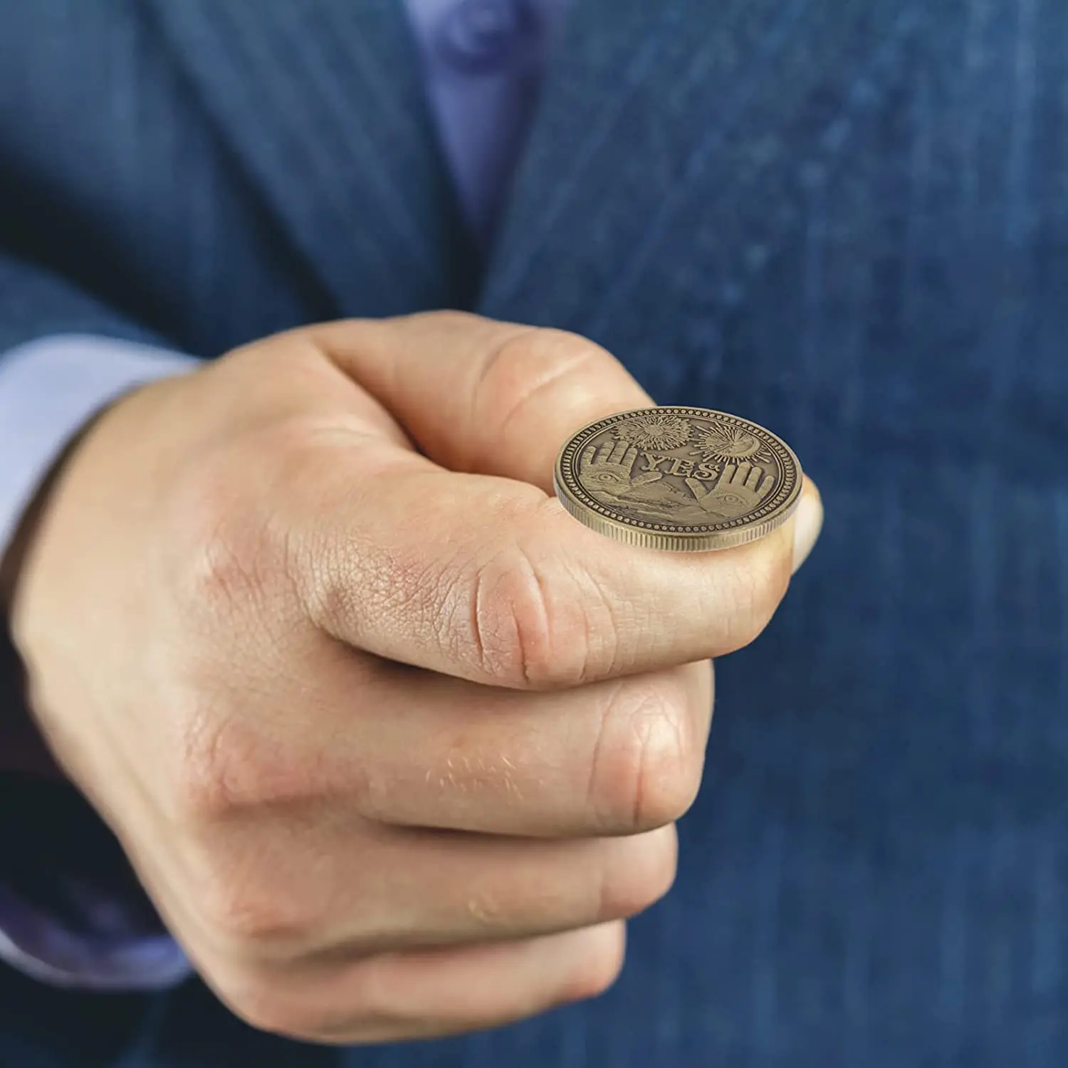 Надпись да креативное решение Коллекционная монета или искусство подарок