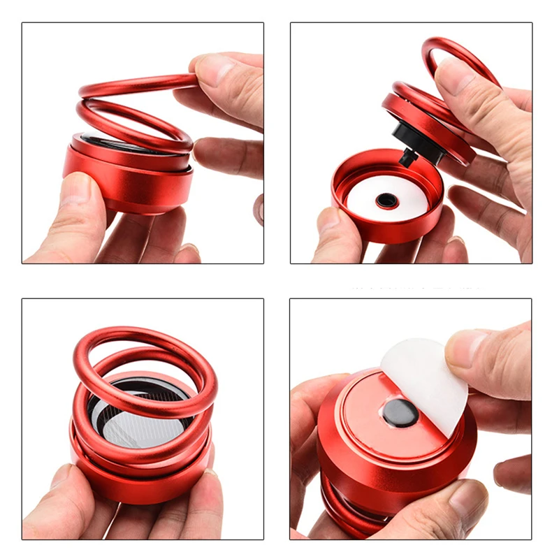 Автомобильный ароматизатор на солнечной батарее металлический освежитель