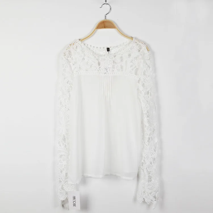 Блузка женская летняя с длинным рукавом и О образным вырезом|shirt top|blouse shirtlong-sleeved