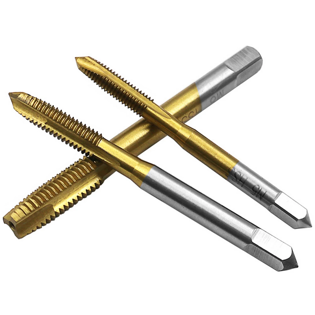 

HSS M3 M4 M5 M6 M8 Titanium Coated Hand Metric Straight Groove Thread Metric Plug Hand Tap Drill Set Hand Tool