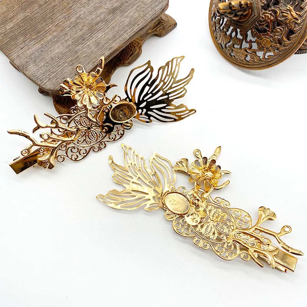 Китайские традиционные винтажные металлические заколки для волос u образная