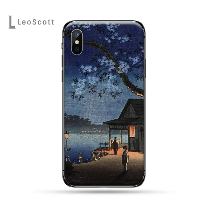 

Ukiyo-e Tokyo Japanese Art luxury Phone Case shell for iPhone 11 12 pro XS max Anti-fall cover 8 7 6 6S Plus X 5S SE 2020 XR