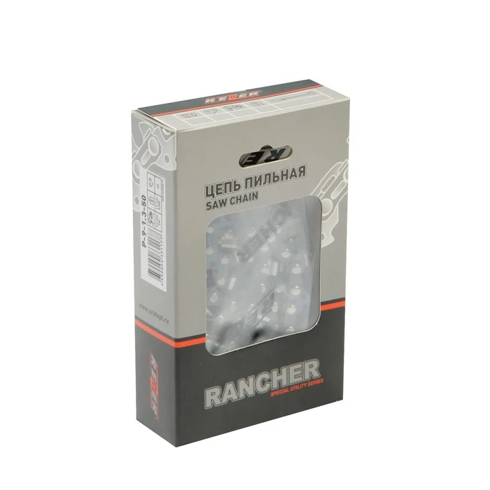 Цепь для бензопилы Rezer Rancher P-9-1.3-50 14" шаг 3/8" паз 1.3 мм 50 звеньев 4242671 |