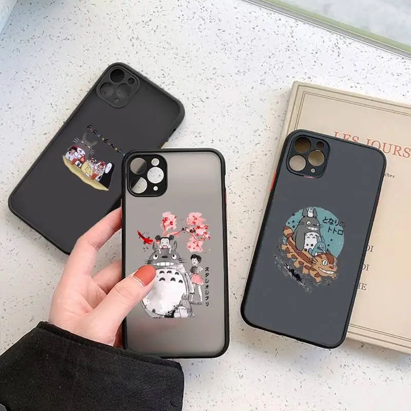

Anime Kaonashi Cute Totoro Phone Case matte transparent For iphone 7 8 11 12 plus mini x xs xr pro max cover
