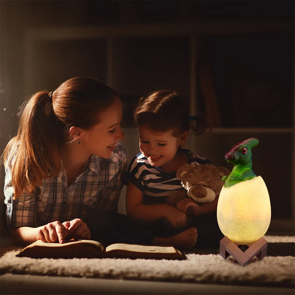 Светодиодный ночсветильник в виде динозавра 3D волшебная лампа с управлением