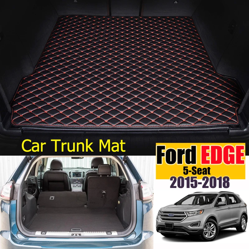 Кожаная подкладка для багажника автомобильного напольный коврик Ford Edge 2015 2018 5