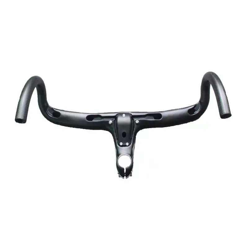 УГЛЕРОДНЫЙ руль для дорожного велосипеда Встроенный и стержень 3K Ультралегкая