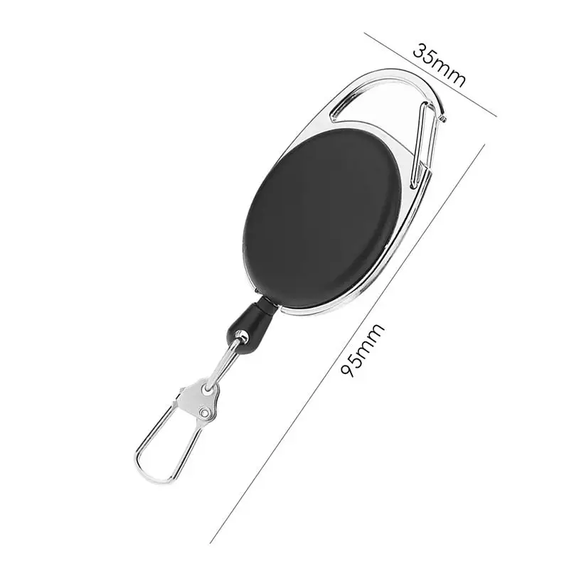 5pcs Retractable Key Chain Reel Badge Holder Fly Fishing Zinger Retractor with Quick Release Spring Clip Accessories | Спорт и