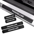 Защитная Накладка на порог автомобиля PEUGEOT, из углеродного волокна, 4 шт.