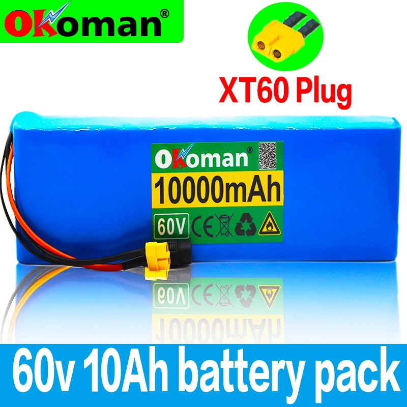 Аккумуляторная батарея на литий-ионном аккумуляторе 16s2p 60V10AH 1000 Вт 67.2V10Ah