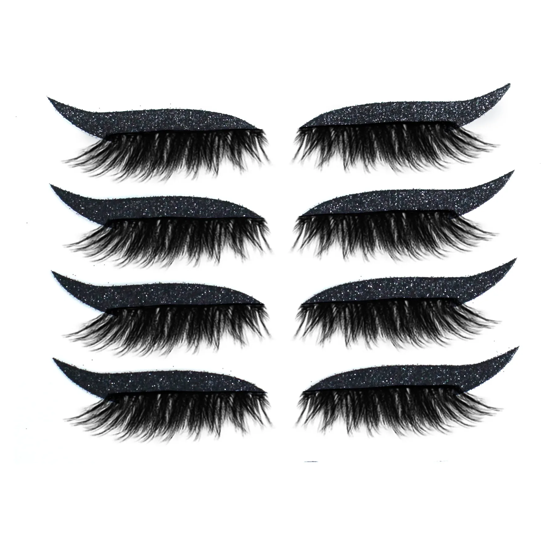 Bulk price 7colors/pack 7*4pairs Wholesale Reusable Eyeliner Eyelash Sticker Eyes Makeup Eyeshadow Face |