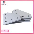 2 шт. упак. 5 отверстий 2020 3030 кронштейн 90-градусная комбинированная плата угловой кронштейн Соединительная лента для алюминиевого профиля