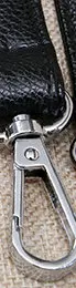 Сумка с ручкой на ремне черная PU женская сумочка аксессуары с защелкой/Собачий крючок 2,5 см 2 см 1,2 см Ширина - Цвет: Litchi silver 2