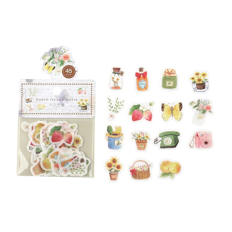 

20set /1lot Kawaii Stationery Stickers Diary North Island Cinema Decorative Mobile Stickers Scrapbooking DIY Craft Stickers