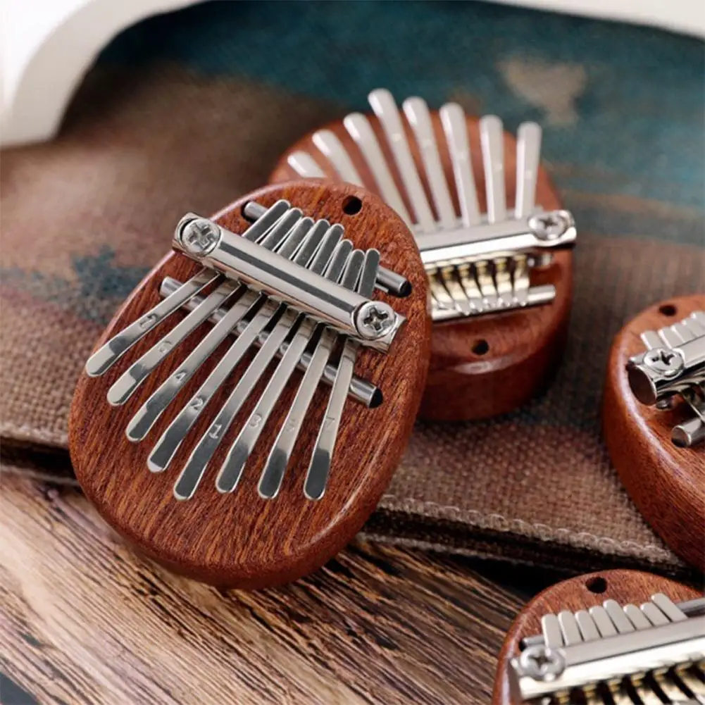 

Portable Kalimba 8- Wooden Kalimba Thumb Piano Finger Practice Musical Instrument For Children Adult Heart Shape Music