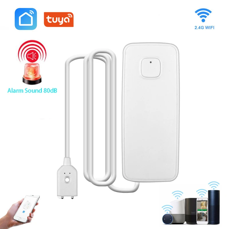 

Tuya Wifi Water Detector Leakage Sensor Alarm Leak Detector Smart Life Flood Alert Overflow Security Smart Home for IOS Android