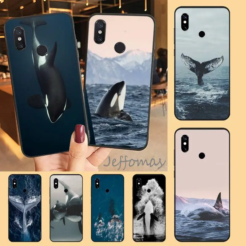 

Marine life animal Killer Whale Orca Phone Case For Xiaomi Redmi note 7 8 9 t max3 s 10 pro lite coque shell cover funda