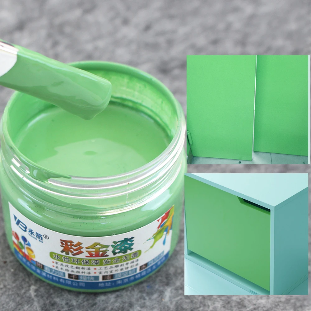 Светильник зеленая краска 100 г Экологически чистая на водной основе мебель